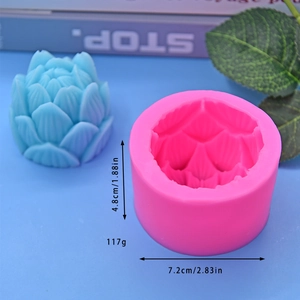 Lotus flower silicone mold for DIY baking and mousse with detailed petal texture