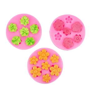 Set van 3 siliconen bloemvormen voor zonnebloem taartdecoratie en klei handwerkprojecten