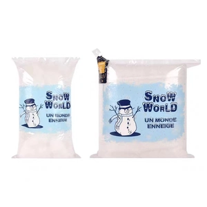 Artificial snow powder for Christmas scene decoration in two different pack sizes