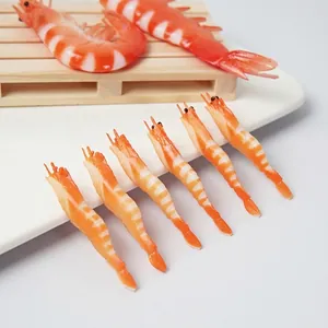 Realistic Artificial Shrimp Model PVC Simulation Food Miniature Decor For DIY Craft Photography Props Educational Toy