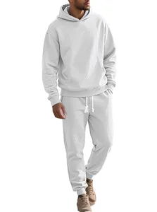 Detail shot of men's white tracksuit featuring a refined diamond jacquard texture knit fabric