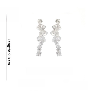 Detailed size and weight specs for long irregular acrylic ice cube drop earrings