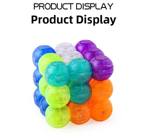 Macro view of colorful translucent magnetic block cubes showing creative 3D assembly details