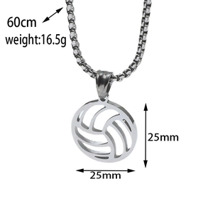 Detailansicht des Edelstahl-Volleyball-Anhängers mit 60cm Boxkette und Abmessungen