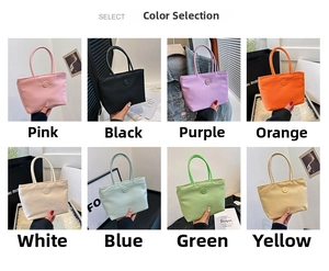 Collage de 8 couleurs du sac seau minimaliste en nylon avec logo M métallique