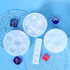 Moules en silicone translucide pour kits de création de bijoux en résine époxy