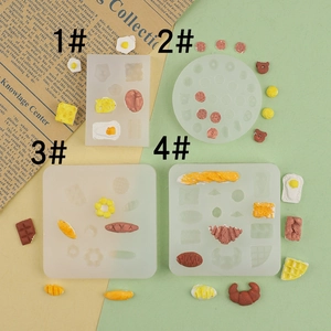 Mini Food Silicone Mold Bread Croissant Waffle Donut Gingerbread Cake Decorating DIY Craft Baking Tool