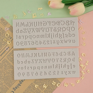 Alphabet and numbers silicone mold for cake decorating and chocolate fondant art