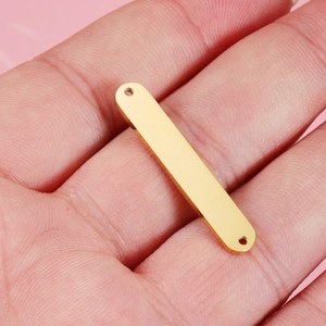 Gepolijste gouden rechthoekige roestvrijstalen connectoren voor DIY-sieraden maken