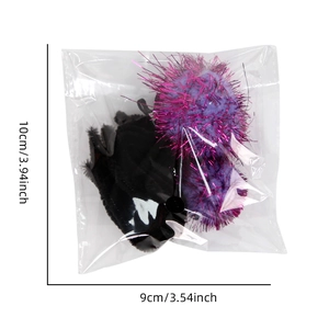 Detailed view of Halloween spider hair clip packaging with product dimensions