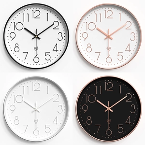 Modern Radio Controlled Wall Clock Silent Quartz Automatic Time Setting Minimalist Plastic Glass Decor For Living Room