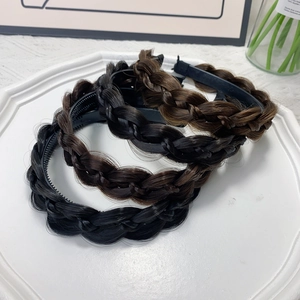 Handmade fishtail braided headband with non-slip teeth in multiple natural colors