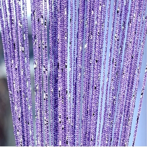 Tenda a fili viola con glitter argento per decorazione di nozze e divisorio casa