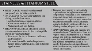 Detail of 14K gold vacuum plating process on stainless steel jewelry for durability