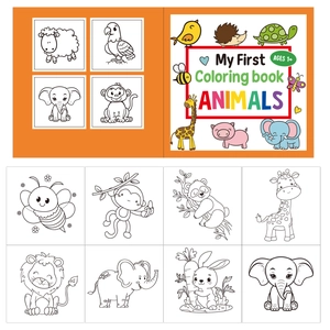 My First Coloring Book with 30 cartoon animal pages for toddlers ages one and up