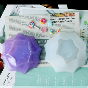 Detailed view of star-shaped silicone molds for resin casting and DIY handmade crafts