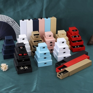 Elegant Drawer Jewelry Packaging Box Cardboard Gift Box For Ring Necklace Earring Bracelet Storage Display Box