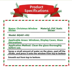 Detailed instructions for applying PVC static Christmas window stickers for party decoration