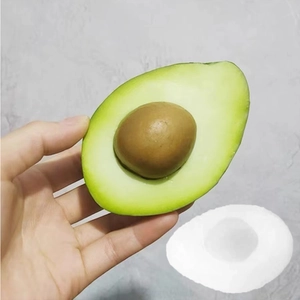 Detailed avocado silicone mold for realistic DIY fruit scented candle or soap making