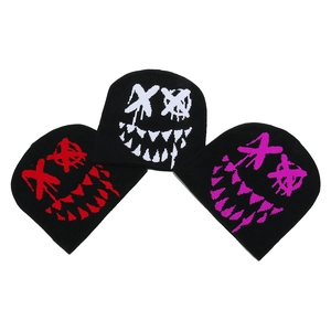 Berretto In Maglia Acrilica Graffiti Viso Sorridente Fantasma Streetwear Hip-Hop Cappello Invernale Per Uomo Donna