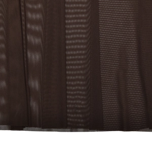 Close-up of deep brown sheer mesh fabric showing fine texture and breathable material