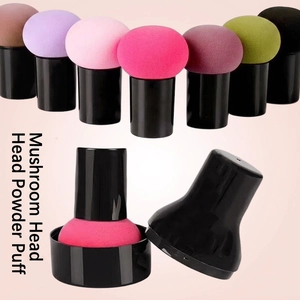 Mushroom Head Makeup Sponge Brush Non-latex Hydrophilic Soft Blender With Handle And Case For Liquid Foundation Powder Dry Wet Use