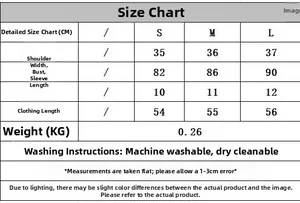 Detailed size chart in cm for women's knit top including shoulder bust and length measurements