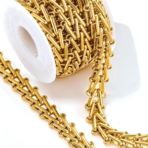 Stainless Steel Geometric Chain DIY Jewelry Making Hip Hop Necklace Bracelet Accessories