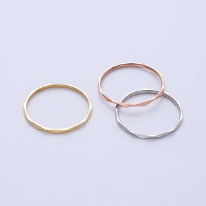 Minimalist Geometric Faceted Ring 316L Stainless Steel Rhombus Cutting Plain Band For Women Men Niche Jewelry