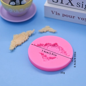 Moule en silicone rose pour relief floral baroque sur gâteaux DIY et chocolats fins