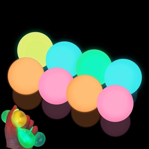Balles adhésives lumineuses anti-stress aux couleurs néon pour plafond et mur relax