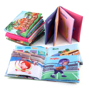Libri di stoffa educativi per neonati con motivi di veicoli e animali morbidi