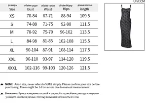 Tableau des tailles pour robe en dentelle ajustée incluant tour de poitrine et de taille