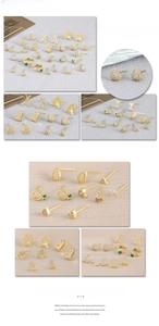 Detailed close-up of 18K gold plated earrings featuring zircon inlays and tree of life motifs