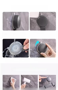 Suction cup shelf installation guide with step-by-step wall mounting instructions