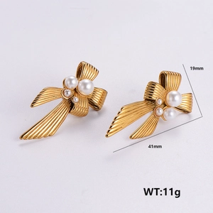 Classic Style Round Flower Plating 304 Stainless Steel No Inlaid 18K Gold Plated Drop Earrings Earrings Ear Studs