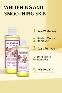Detail of 110ml Extra Strong Yellow Peeling Oil bottle with whitening benefits