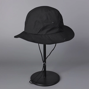 Detail of waterproof quick-dry sun hat with adjustable chin strap and side vents