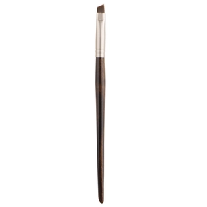 Professioneller abgeschrägter Augenbrauen- und Eyeliner-Pinsel mit Echtholzgriff und Silberzwinge
