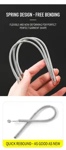 Close-up of flexible spring threader tool showing its durable metal coil structure
