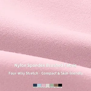 Ensemble de yoga brossé rose pour femme avec haute élasticité et tissu doux au toucher