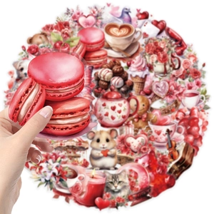 50pcs romantic dessert cartoon stickers for phone cases and scrapbooking decor