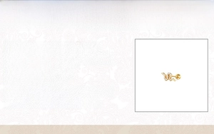 Detailed product card for gold snake piercing earring in 925 sterling silver with zircon