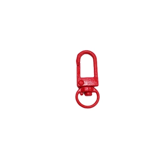 Red swivel lobster clasp metal spring hook hardware for DIY keychains and bag accessories