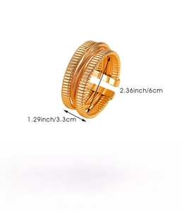 Guida dettagliata alle dimensioni del bracciale rigido dorato multistrato con specifiche