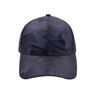 Classic dark camo baseball hat for men with structured six-panel design for outdoor sports