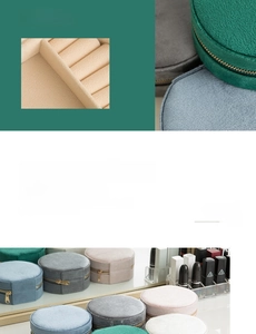 Macro view of velvet jewelry box featuring metal zipper and ring storage slots