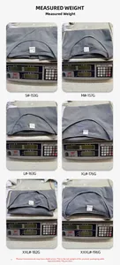 Detailed size chart showing net weight for men's quick-dry polyester sports tank tops