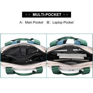 Detailed interior view of multi-pocket travel backpack showing laptop and main compartments