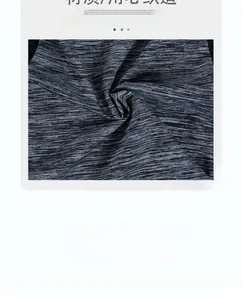 Close-up of breathable space-dye knitted fabric texture in black and gray tones